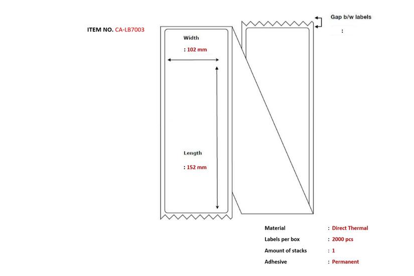 Ship-label 100 x 150mm,