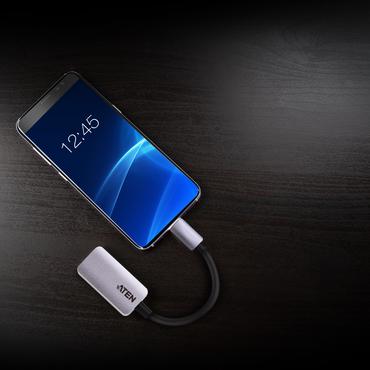 ATEN UC3008A1-AT USB grafisk adapter 4096 x 2160 pixel S&oslash;lv