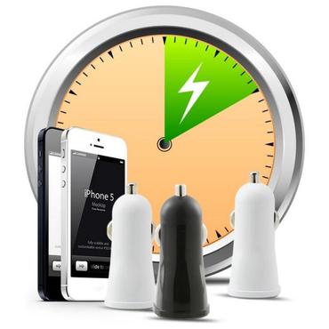 USB Billader, 2,4 A, hvid