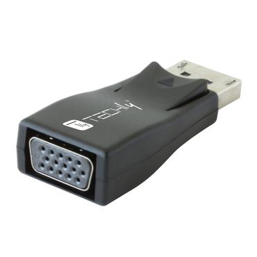 Techly IADAP-DSP-230T kabel k&oslash;nsskifter DisplayPort VGA Sort