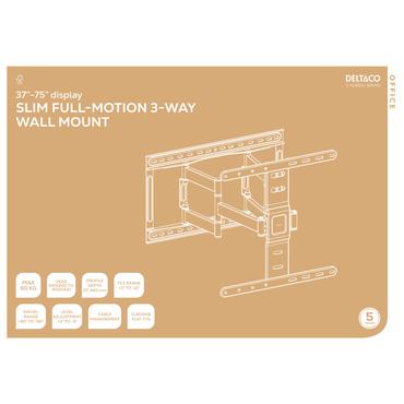 OFFICE UltraSlim FullMotion Wall Mount 37-75", 60 kg