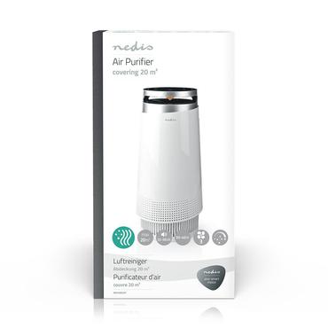 Nedis Air Purifier | Suitable for space up to: 20 m&sup2; | Clean Air Delivery Rate (CADR): 130 m&sup3;/h | Air quality indicator | White