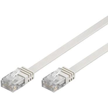 DELTACO TP-610V-FL - patch-kabel - 10 m - vit