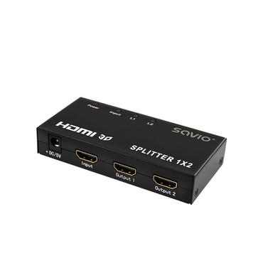 SAVIO CL-42 1x2 HDMI Splitter - video-/audiosplitter - 2 porte