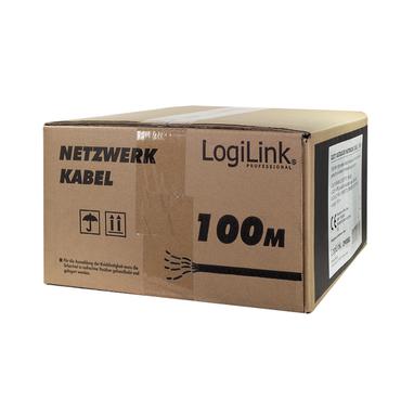 LogiLink CPV0082 netv&aelig;rkskabel Sort, Lyser&oslash;d 100 m Cat7