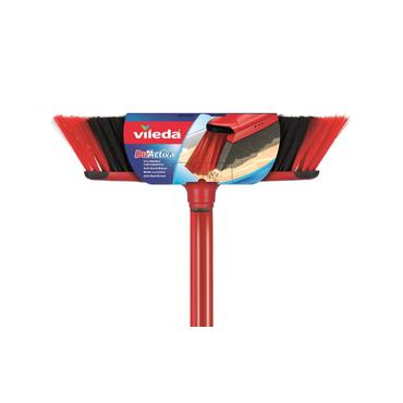 Vileda 143703 kost Indend&oslash;rs Bl&oslash;de / h&aring;rde b&oslash;rsteh&aring;r Polyethylenterephthalatfolie (PET), Gummi Sort, Gr&aring;, R&oslash;d