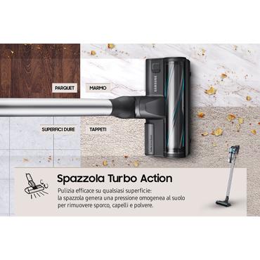 Samsung Jet 75E Pet VS20B75AGR1 - dammsugare - sladdl&ouml;s - skaft/handh&aring;llen - 1 batteri, laddare medf&ouml;ljer - black ChroMetal/teal mint