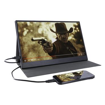 Denver PMO-15604 Bærbart tv og skærm Bærbar skærm Sort 39,6 cm (15.6") LED 1920 x 1080 pixel