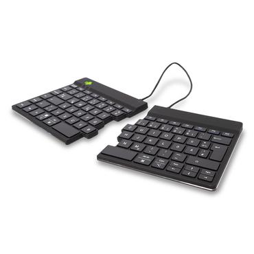 R-Go Ergonomic Keyboard Split break - tangentbord - with integrated break indicator - QWERTZ - tysk - svart Inmatningsenhet