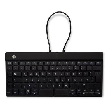 R-Go Ergonomic Keyboard Split break - tangentbord - with integrated break indicator - QWERTZ - tysk - svart Inmatningsenhet