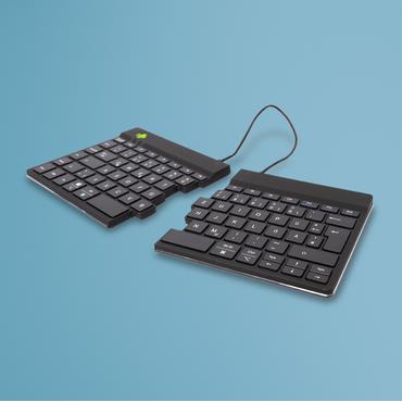 R-Go Ergonomic Keyboard Split break - tangentbord - with integrated break indicator - QWERTZ - tysk - svart Inmatningsenhet