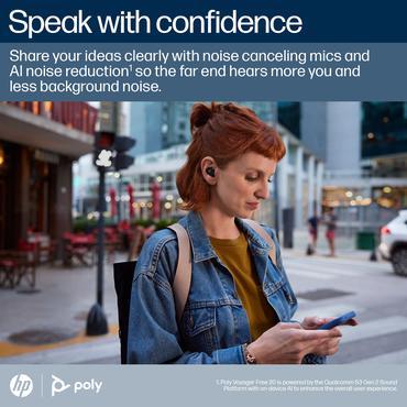 Poly Voyager Free 20 - ægte trådløse øretelefoner med mik.