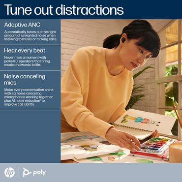 Poly Voyager Free 20 - ægte trådløse øretelefoner med mik.