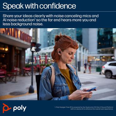 Poly Voyager Free 20 - ægte trådløse øretelefoner med mik.