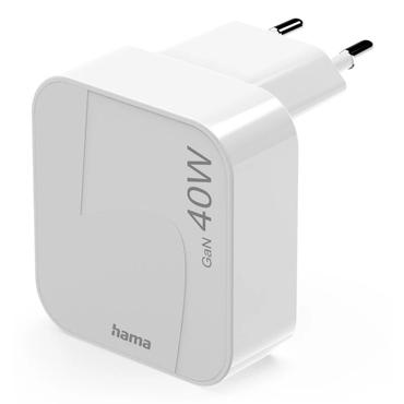 Hama 00201955 oplader til mobil enhed Smartphone, Tablet Hvid Vekselstr&oslash;m Hurtig opladning Indend&oslash;rs