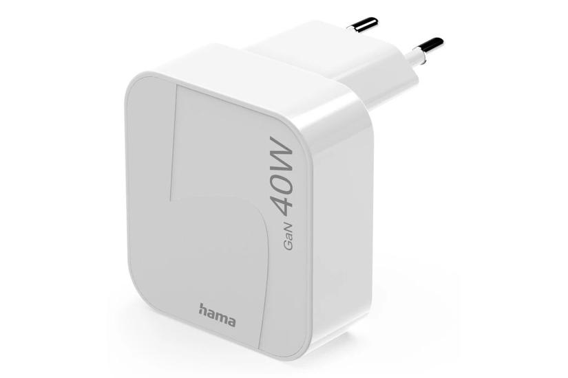 Hama 00201955 oplader til mobil enhed Smartphone, Tablet Hvid Vekselstr&oslash;m Hurtig opladning Indend&oslash;rs