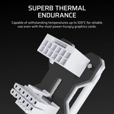 CORSAIR 12V-2x6 GPU Power Adapter, White, Style B