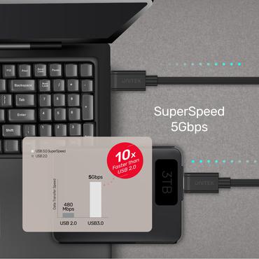 UNITEK USB CABLE C-C 2M  BLACK