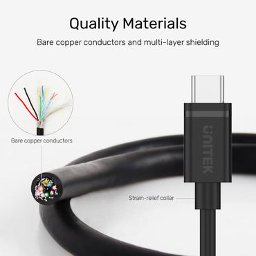 UNITEK USB CABLE C-C 2M  BLACK