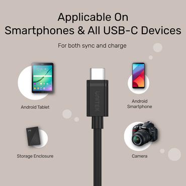 UNITEK USB CABLE C-C 2M  BLACK