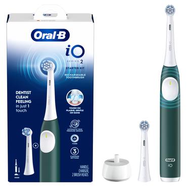 Braun Elektrisk tandborste - Vibrerande tandborste - Vuxen - Grön - 3 lägen - 2 styck