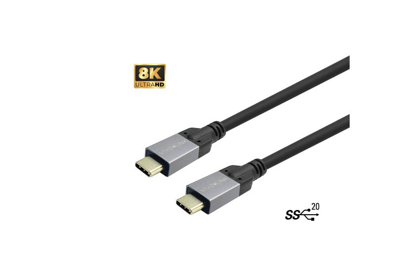 VivoLink - USB typ C-kabel - 24 pin USB-C till 24 pin USB-C - 50 cm