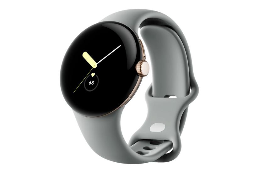 Google Pixel Watch Champagne-guld Smart Ur Med Bånd Nøddebrun 32 Gb