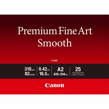 Canon Premium Fine Art FA-SM2 - fotopapper - sl&auml;t - 25 ark - A2 - 310 g/m&sup2;