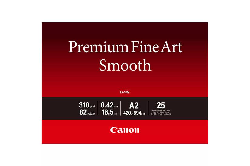 Canon Premium Fine Art FA-SM2 - fotopapper - sl&auml;t - 25 ark - A2 - 310 g/m&sup2;