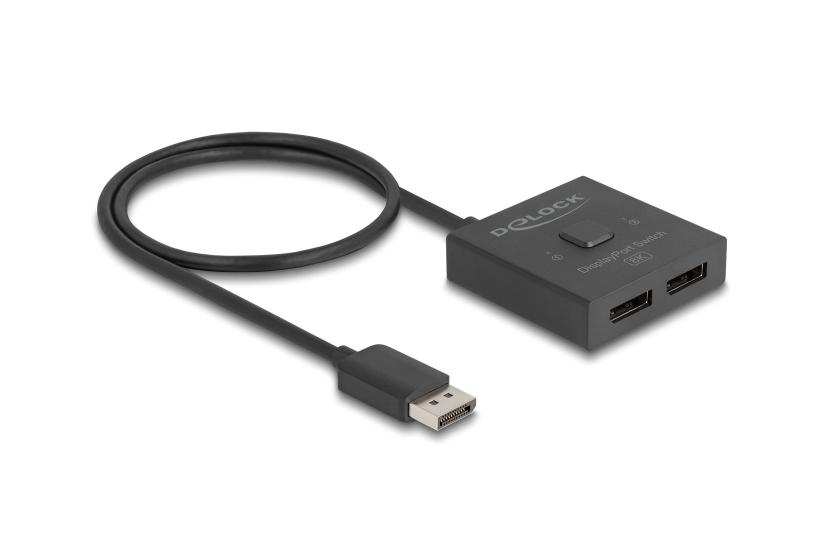 Delock - video splitter/kontakt - 8K, tovejs - 2 porte