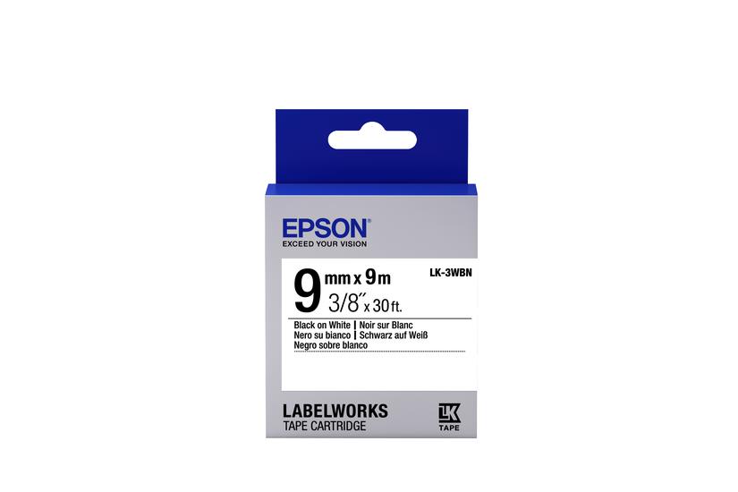 Epson LabelWorks LK-3WBN - etiketttejp - 1 kassett(er) - Rulle (0,9 cm x 9 m)