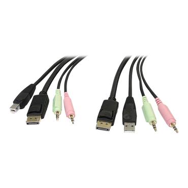 StarTech.com 6ft 4-in-1 USB DisplayPort® KVM Switch Cable w/ Audio & Microphone (DP4N1USB6)