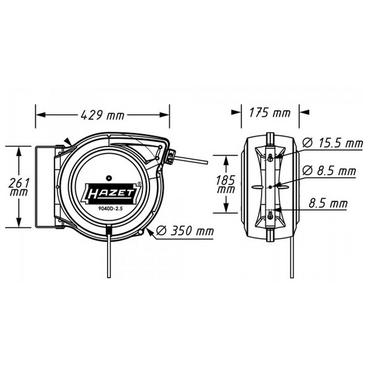 HAZET 9040D-2.5 ledningsrulle 20 m