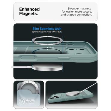 Spigen Parallax S (MagFit) mobiltelefon etui 17,5 cm (6.9") Cover Grøn