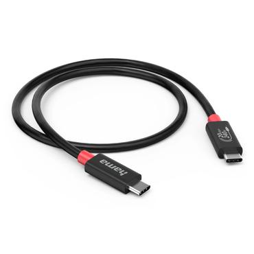 HAMA Cable USB-C USB 4.0 Gen2 20 Gbit/s 240W 2.0m Black