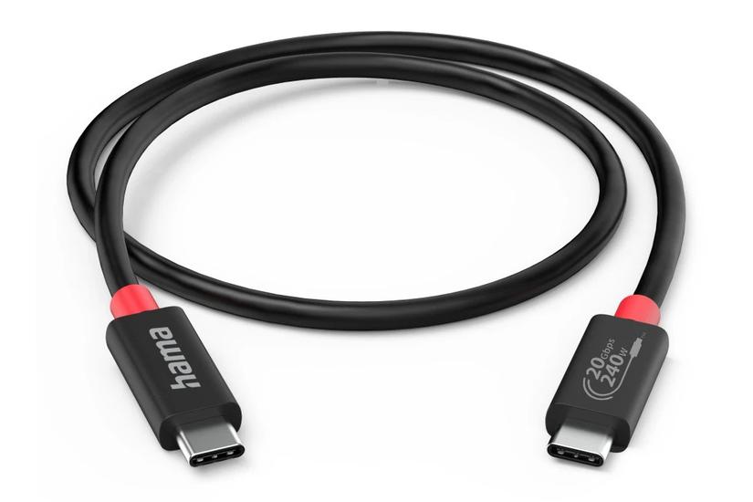 HAMA Cable USB-C USB 4.0 Gen2 20 Gbit/s 240W 2.0m Black