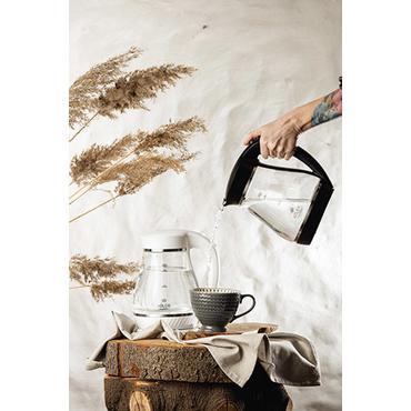 Adler AD 1274 B elkedel 1,7 L 2200 W Sort, Transparent