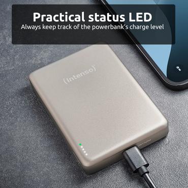 Intenso MW10000 Lithium polymer (LiPo) 10000 mAh Trådløs opladning Champagne