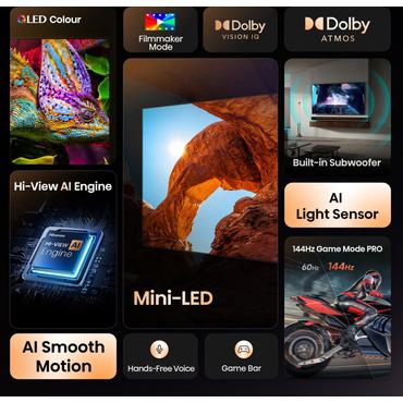 Hisense 55U7Q 139cm 55" UHD Mini LED Smart TV Fernseher