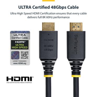 StarTech.com HDMI21-CBL-8K60-1M HDMI-kabel HDMI Type A (Standard) Sort