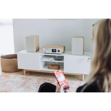 Pure Classic Stereo Cotton White/Oak EU/UK