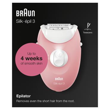 Braun Silk-&eacute;pil 3 SES 3-176 20 pincetter Rose, Hvid