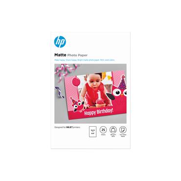 HP - fotopapper - matt - 25 ark - 100 x 150 mm - 180 g/m&sup2;