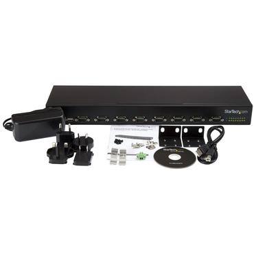 StarTech.com USB to Serial Hub - 8 Port - COM Port Retention - Rack Mount and Daisy Chainable - FTDI USB to RS232 Hub (ICUSB23208FD) - seriell adapter - USB 2.0 - RS-232 x 8
