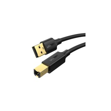 Kabel USB 2.0 A-B UGREEN US135 do drukarki, pozłacany, 5m (czarny)