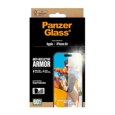 PanzerGlass &reg; Anti-Reflective Armor Sk&aelig;rmbeskyttelse iPhone Air m. EasyAligner