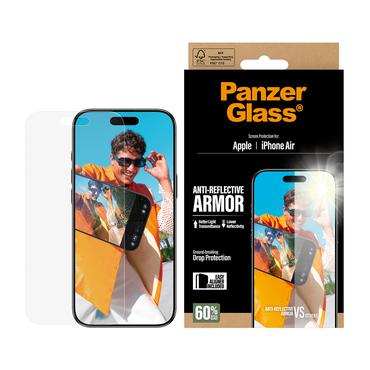 PanzerGlass &reg; Anti-Reflective Armor Sk&aelig;rmbeskyttelse iPhone Air m. EasyAligner