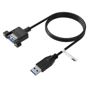 EFB USB3.0 Verl&Atilde;&curren;ngerung A-A,St.-Einbaubuchse,0.5m,sw,Class