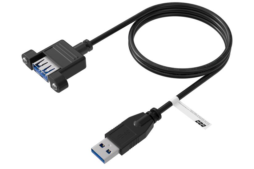 EFB USB3.0 Verl&Atilde;&curren;ngerung A-A,St.-Einbaubuchse,0.5m,sw,Class