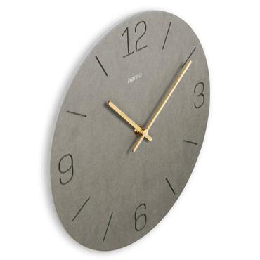 Hama Wanduhr Kreta grau     30cm eingravierte Ziffern      185881